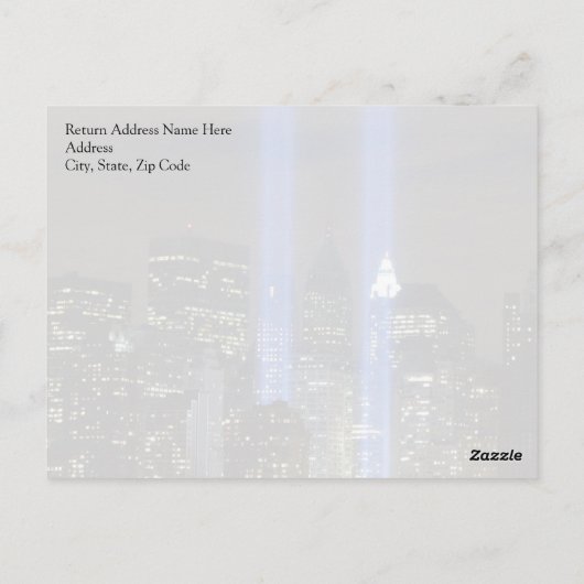 Vergessen Sie nie Postkarte (Rückseite)