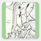 Vergessen Sie nie Quadratischer Aufkleber (Vorderseite)