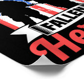 Vergessen Sie nie unseren gefallenen Helden-Gedenk Poster (Ecke)