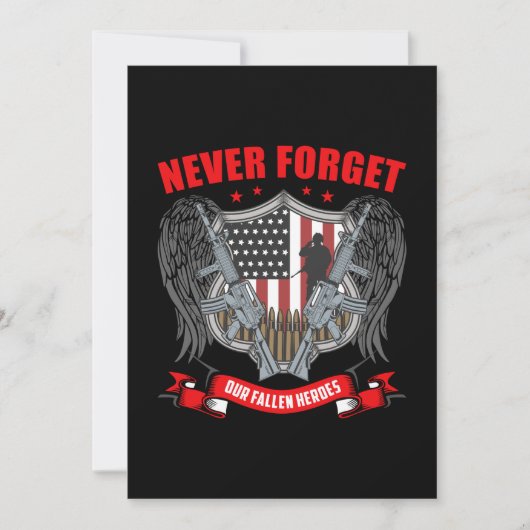Vergessen Sie nie unseren gefallenen Helden-Vetera Save The Date (Vorderseite)