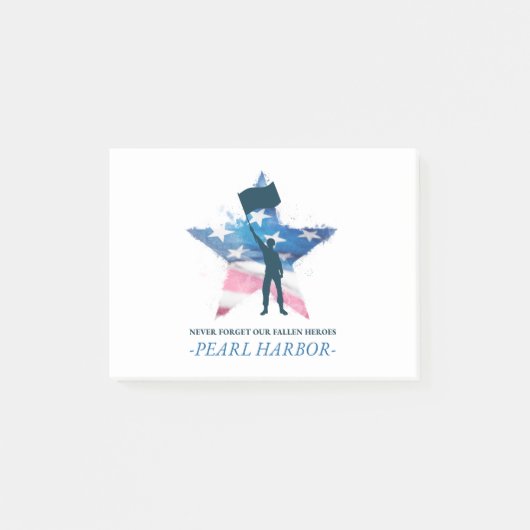 Vergessen Sie nie unseren gefallenen Heroes Pearl  Post-it Klebezettel (Vorderseite)