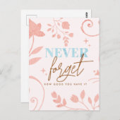 Vergessen Sie nie, wie gut Sie es Glaubensleben ha Postkarte (Vorne/Hinten)