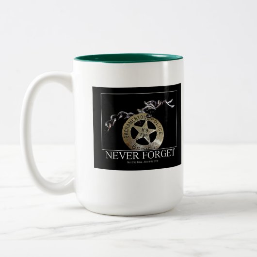 Vergessen Sie nie Zweifarbige Tasse (Links)