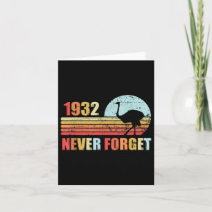 Vergessen Sie niemals 1932 Großen Emu-Krieg Funny  Karte