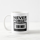 Vergessen Sie niemals Cassette Funny Mug Kaffeetasse (Links)