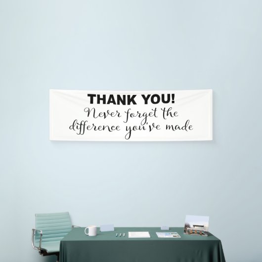 Vergessen Sie niemals Dankeschön Banner (Messeveranstaltung)