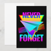 Vergessen Sie niemals das Papierflugzeug Einladung (Vorne/Hinten)