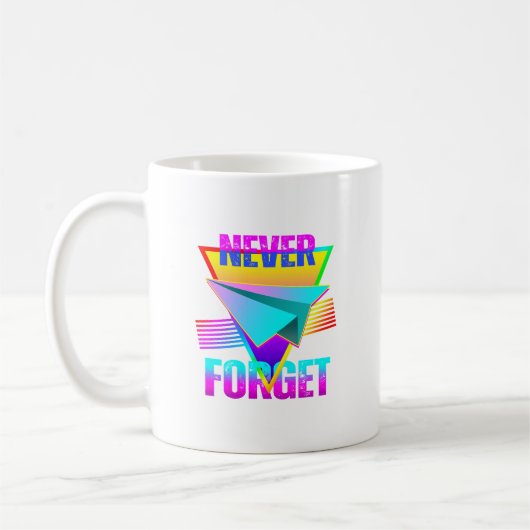Vergessen Sie niemals das Papierflugzeug Kaffeetasse (Links)