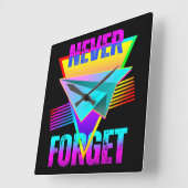 Vergessen Sie niemals das Papierflugzeug Quadratische Wanduhr (Winkel)