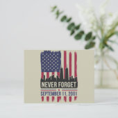 Vergessen Sie niemals den 11. September 2001 Geden Postkarte (Stehend Vorderseite)