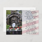 Vergessen Sie niemals den 11. September Postkarte (Vorne/Hinten)