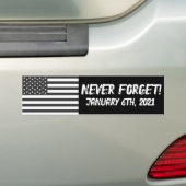 Vergessen Sie niemals den 6. Januar Amerika Autoaufkleber (Auf Auto)
