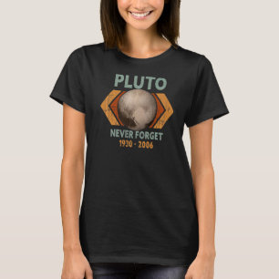 Vergessen Sie niemals den Pluto Retro Style Space T-Shirt