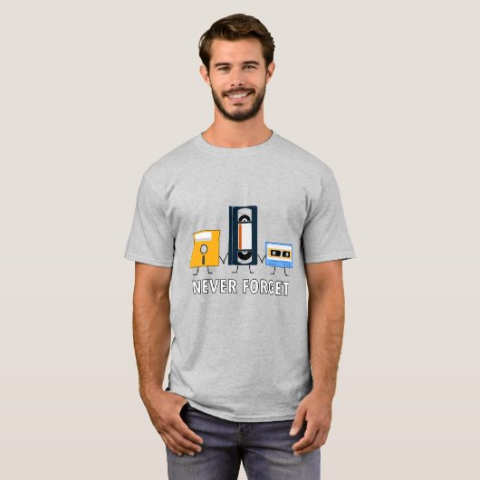 VERGESSEN SIE NIEMALS DEN T - SHIRT RETRO MEDIAS (Vorne ganz)