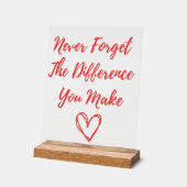 Vergessen Sie niemals den Unterschied, den Sie mac Acrylschild (Winkel)