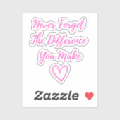 Vergessen Sie niemals den Unterschied, den Sie mac Aufkleber (Blatt)