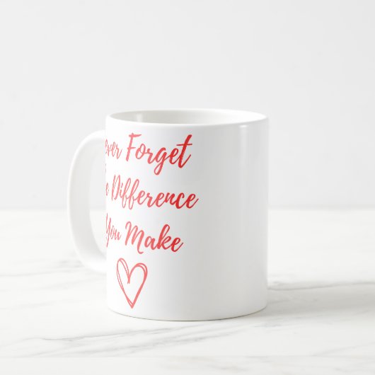 Vergessen Sie niemals den Unterschied, den Sie mac Kaffeetasse (Vorderseite Links)