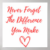 Vergessen Sie niemals den Unterschied, den Sie mac Poster (Vorne)