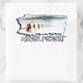 Vergessen Sie niemals den Weg der Tränen Rechteckiger Aufkleber (Tasche)