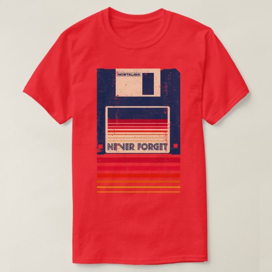 Vergessen Sie niemals die Diskette T-Shirt (Design vorne)