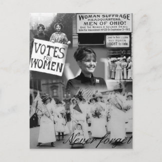 Vergessen Sie niemals die Frauen - Palin Postkarte