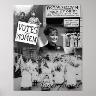 Vergessen Sie niemals die Frauen Poster