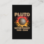 Vergessen Sie niemals die Weltraumwissenschaft Plu Visitenkarte (Vorderseite)