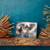 Vergessen Sie niemals Ihre Guardian Angel Plaque Fotoplatte (Seite)