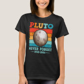 Vergessen Sie niemals Pluto Nerdy Astronomie Vinta T-Shirt (Vorderseite)