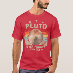 Vergessen Sie niemals Pluto Retro Nerdy Astronomie T-Shirt