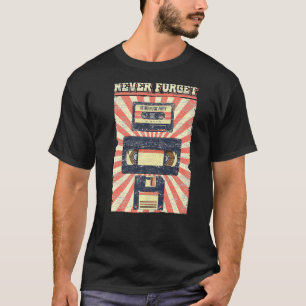 Vergessen Sie niemals T-Shirt Funny Videocassette 