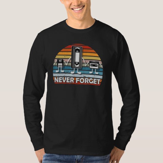 Vergessen Sie niemals T-Shirt Videocassette Disket (Vorderseite)