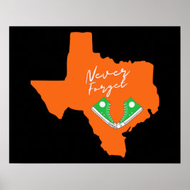 Vergessen Sie niemals Uvalde-Hommage Poster