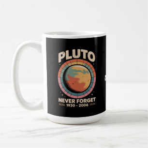 Vergessen Sie Pluto 1930-2006 Funny Retro Space Kaffeetasse