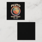 Vergessen Sie Pluto 1930-2006 Funny Retro Space Quadratische Visitenkarte (Vorne/Hinten)