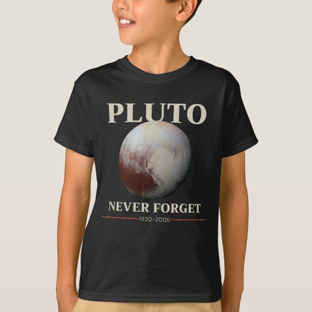 Vergessen Sie Pluto 1930-2006 Science Planet Vinta T-Shirt (Vorderseite)