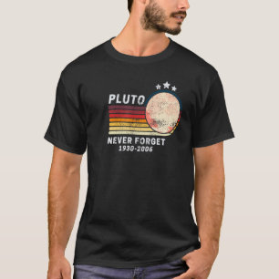 Vergessen Sie Pluto nicht Retro-Stil Weltraum T-Shirt