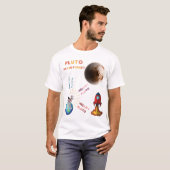 Vergessen Sie Pluto nie, Planetenliebhaber T-Shirt (Vorne ganz)