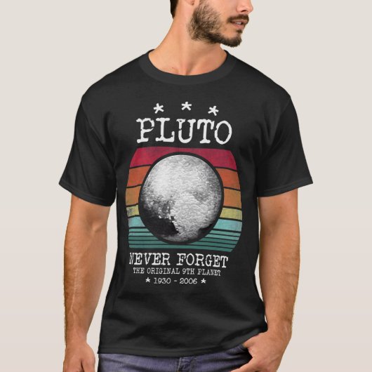Vergessen Sie Retro Vintag Pluto nie T-Shirt (Vorderseite)