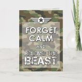 Vergessen Sie Ruhe Funny Militärische Camouflage B Karte (Vorderseite)