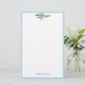 Vergessen Sie's-Me-Not Bouquet Blue Blumen Niedlic Briefpapier (Stehend Vorderseite)