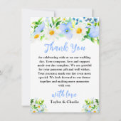 Vergessen Sie's-Me-Nots und Daisies-Floral Wedding Dankeskarte (Vorderseite)