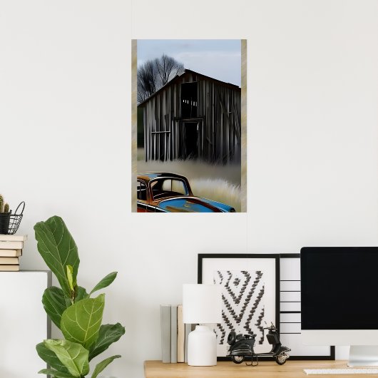 Vergessene AI Digital Fantasy Art Print Rustic She Poster (Heimbüro)