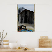 Vergessene AI Digital Fantasy Art Print Rustic She Poster (Küche)