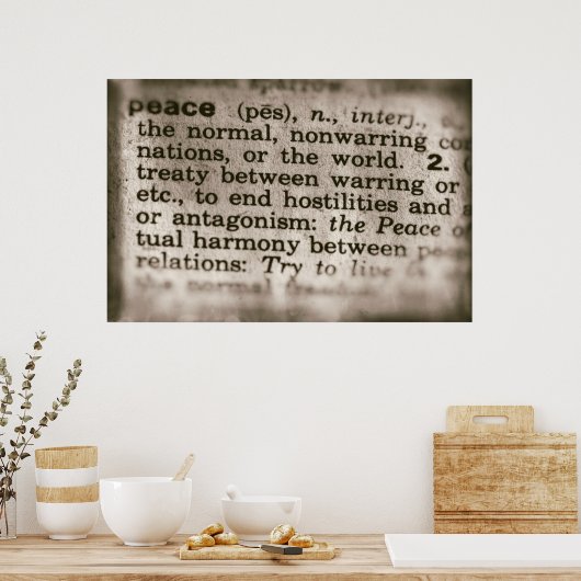 Vergessene Ereignisse - Frieden Poster (Küche)