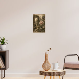 Vergessene Garten-Pfingstrose Vintage-Botanik-Wand Poster