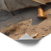 Vergessene Relik - gewitterter Regenschirm in der  Poster (Ecke)