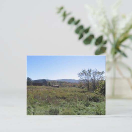 vergessene Scheune Postkarte (Stehend Vorderseite)