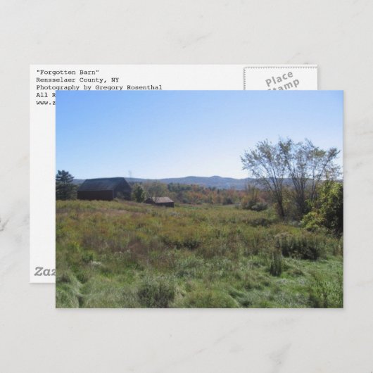 vergessene Scheune Postkarte (Vorne/Hinten)