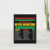 Vergessene schwarze Erfinder Schwarze Geschichte M Karte (Vorderseite)